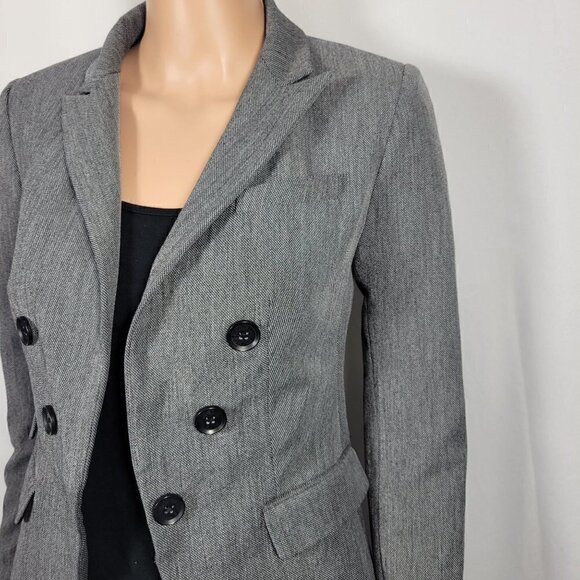 Express Women's Modern Grey Button Blazer in a Size 0 - Picture 4 of 12